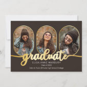 Unieke Oblong 4 Photo Collage 2023-Afstuderen Aankondiging (Voorkant)