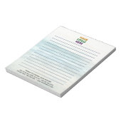 Unieke Oceaan Achtergrond Corporate Logo Lined Notitieblok (Linkerzijde)