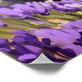 Unieke Olifant Wandelen in Lavendel Veldschilderij Poster (Hoek)