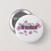 Unieke oma ronde button 5,7 cm (Voorkant /achterkant)