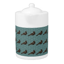 Unieke ongewone Dragon Bird geometrische blauwgroe