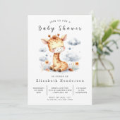 Unieke online Giraffe Baby shower Kaart (Staand voorkant)
