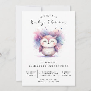 Unieke online uil Baby shower Kaart
