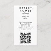 Unieke onroerend goed cactus bloem woestijn foto Q Visitekaartje (Achterkant)