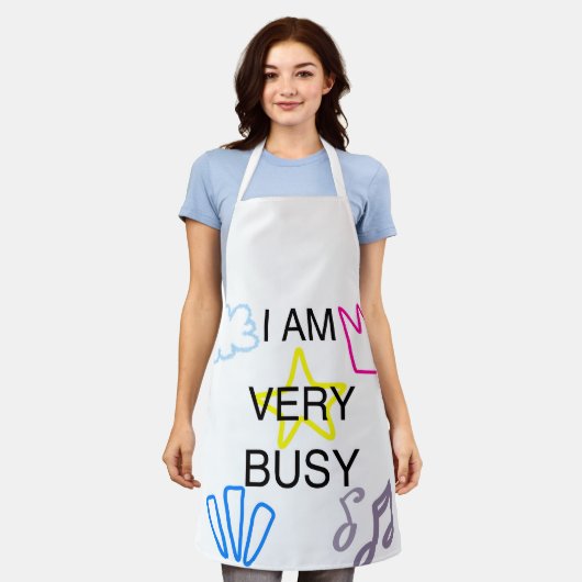 Unieke Ontwerpen Ik Ben Erg Busy Schort (Gedragen)