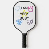 Unieke Ontwerpen Ik ben heel druk Pickleball Paddle (Achterkant)