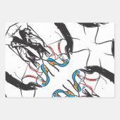 Unieke ontwerper inpakpapier set van 3 vellen (Voorkant 2)