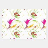 Unieke ontwerper inpakpapier set van 3 vellen (Voorkant 3)