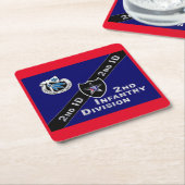 Unieke ontworpen 2e divisie infanterie Gift Kartonnen Onderzetters (Schuin)