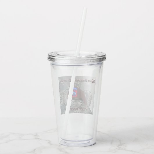 Unieke ontworpen 82e Airborne Gift Tumbler Acryl Drinkbeker (Achterkant)