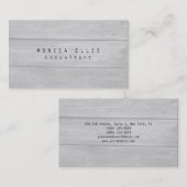 Unieke Oorspronkelijke Grauwe Houtprofessional Visitekaartje (Voorkant / Achterkant)