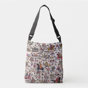 Unieke Oosterse Antieke Beige Vloerkleed Kilim Crossbody Tas