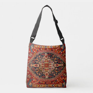 Unieke Oosterse Antieke Rode Vloerkleed Kilim Crossbody Tas