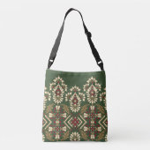 Unieke Oosterse Antieke vloerkleed Green Kilim Cus Crossbody Tas (Achterkant)