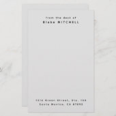 Unieke op maat gemaakte briefpapier Monogram brief (Voorkant / Achterkant)