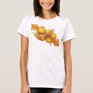 Unieke Oranje Abstracte Citroenen Grafische T-shir T-shirt