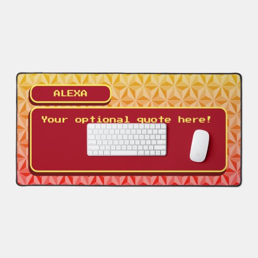 Unieke Oranje Cool Retro Gaming Bureaumat (Keyboard & Muis)