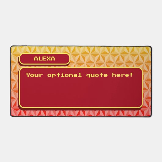 Unieke Oranje Cool Retro Gaming Bureaumat (Voorkant)