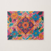 Unieke Orient Flower Scribbles Legpuzzel (Horizontaal)