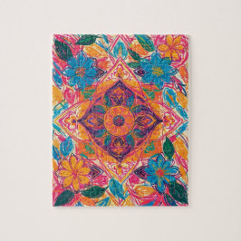 Unieke Orient Flower Scribbles Legpuzzel