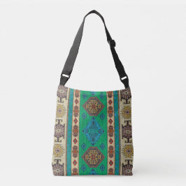 Unieke Oriental Antiek Rug Green Kilim Crossbody Tas