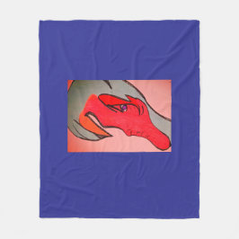 Unieke originele karakterkunst fleece deken