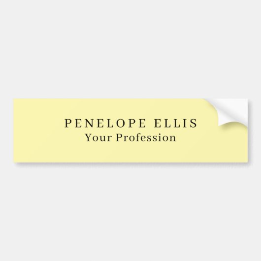 Unieke Originele Klassieke Professionele Crème Kle Bumpersticker (Voorkant)