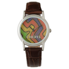 Unieke originele kunst aangepaste naam horloge