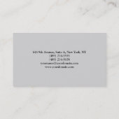 Unieke Originele Plain Professioneel Lichtgrijs Visitekaartje (Achterkant)