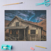 Unieke oude jachtcabine in de bergen tissuepapier (Craft)