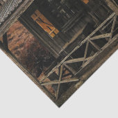 Unieke oude jachtcabine in de bergen tissuepapier (Detail)