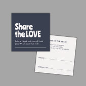 Unieke oude witte blauwe gedurfde salon aanbevelingskaartje