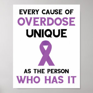 Unieke Overdosis Oorzaak Paarse Lint Overdosis Bew Poster