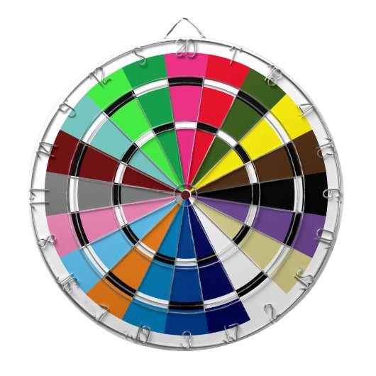 Unieke Paardenrennen Zadeldoek Kleuren Dartboard Dartbord (Voorkant)