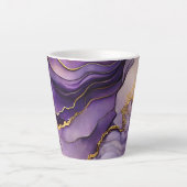 Unieke Paarse Alcoholinkt Kleine Keramische Latte Latte Mok (Voorkant)