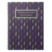 Unieke Paarse naam voor het Notitititiepatroon voo Notitieboek (Voorkant)