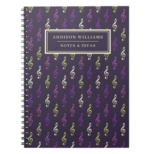 Unieke Paarse naam voor het Notitititiepatroon voo Notitieboek (Voorkant)
