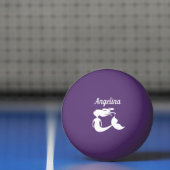 Unieke paarse pingpongballen met zeemeerminnen log (Net)