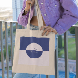 Unieke Paarse roze & Script Monogram Tote Bag