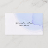 Unieke Paarse Waterverf Designer Visitekaartje (Voorkant)