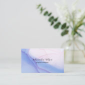 Unieke Paarse Waterverf Designer Visitekaartje (Staand voorkant)