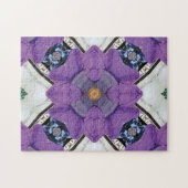 Unieke Paarse witte puzzel uitdaging Legpuzzel (Horizontaal)