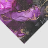 Unieke Paarse Zwart Goud Abstract Tissuepapier (Detail)