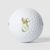 Unieke Paashaas Monogram Golfballen (Voorkant)