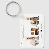 Unieke papa fotocollage, fotocadeau voor papa sleutelhanger (Voorkant)