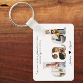 Unieke papa fotocollage, fotocadeau voor papa sleutelhanger (Voorkant)