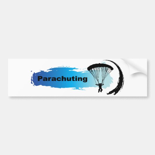 Unieke parachutie bumpersticker (Voorkant)