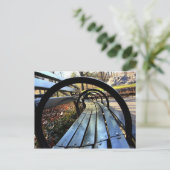 Unieke Park Bench in Central Park, NYC Briefkaart (Staand voorkant)