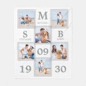 Unieke Pas getrouwd van de Fotocollage - Keepasjes Fleece Deken (Voorkant)