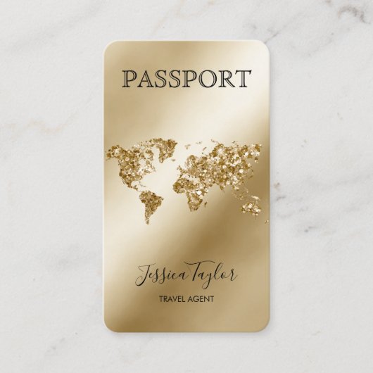 Unieke Passport Travel Make-up World Boarding Pass Visitekaartje (Voorkant)